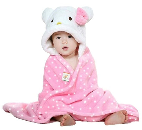 BRANDONN Ultra Soft Organic Premium Bathrobe Bath Gown For Babies Baby Bath Towel